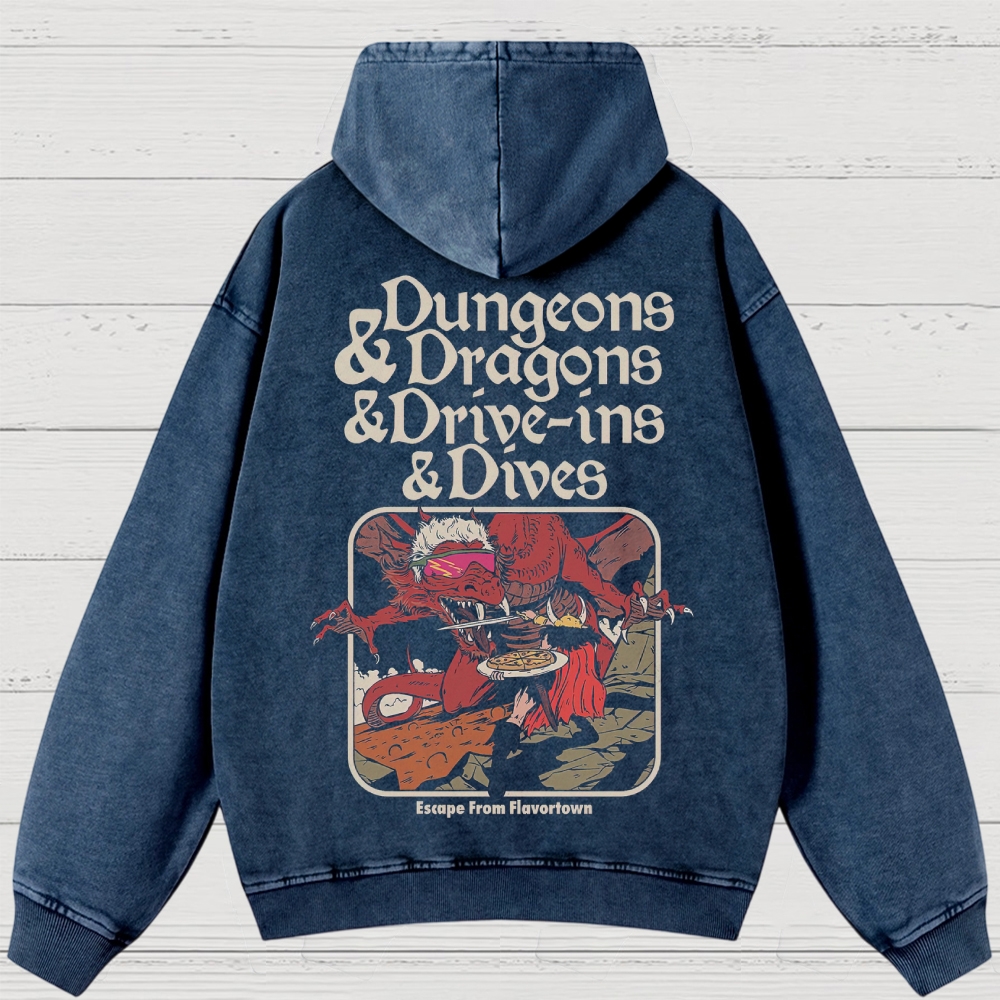 Monsters & Meals Washed Hoodies 