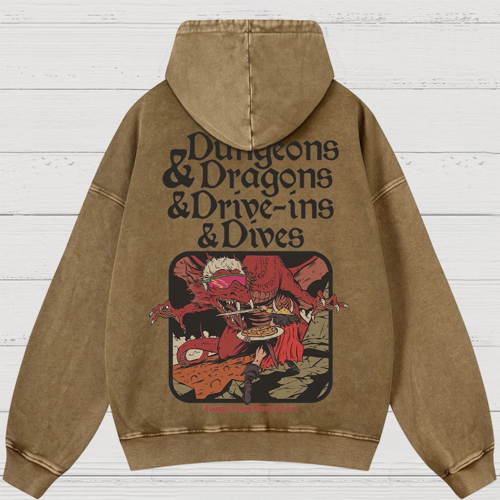 Monsters & Meals Washed Hoodies 