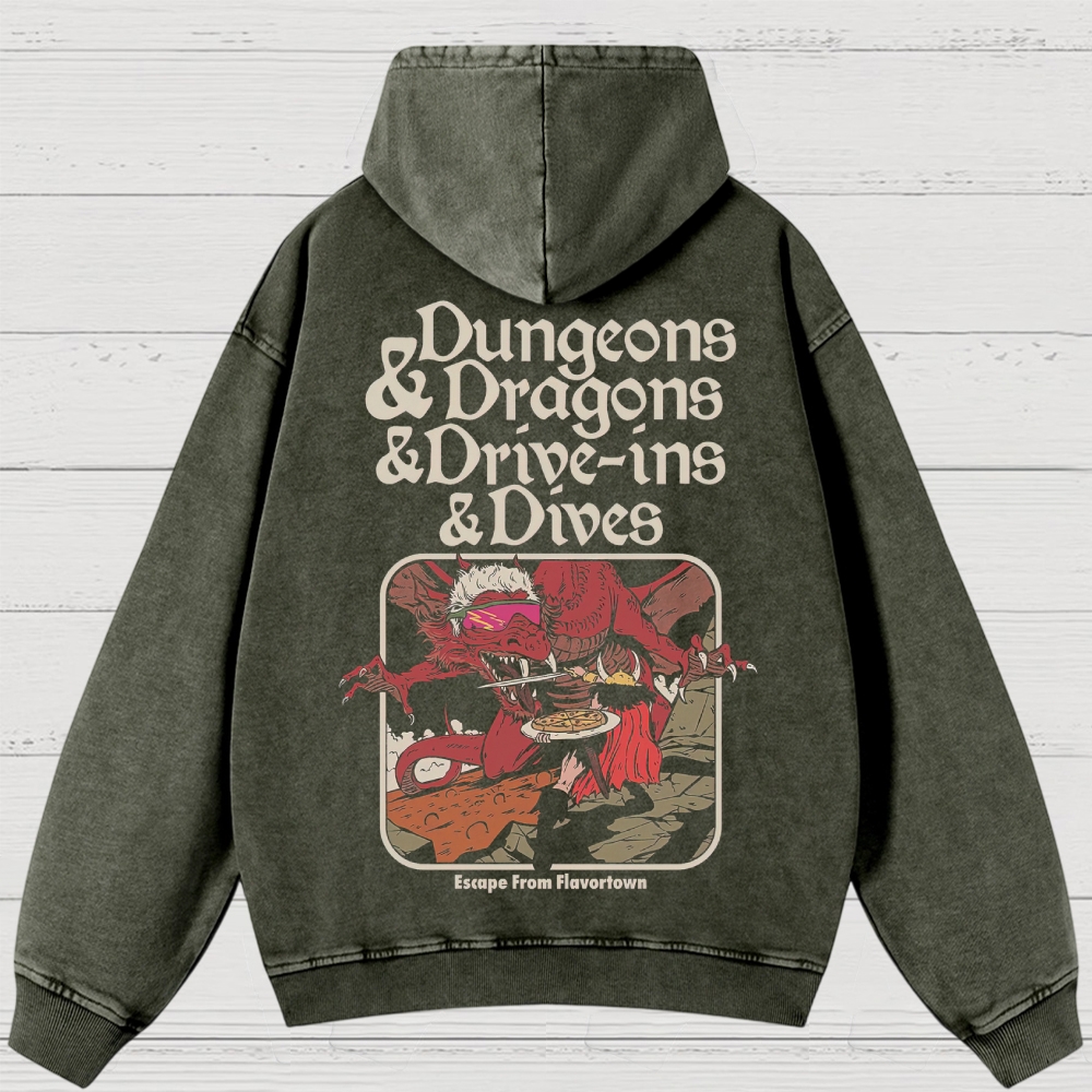 Monsters & Meals Washed Hoodies 