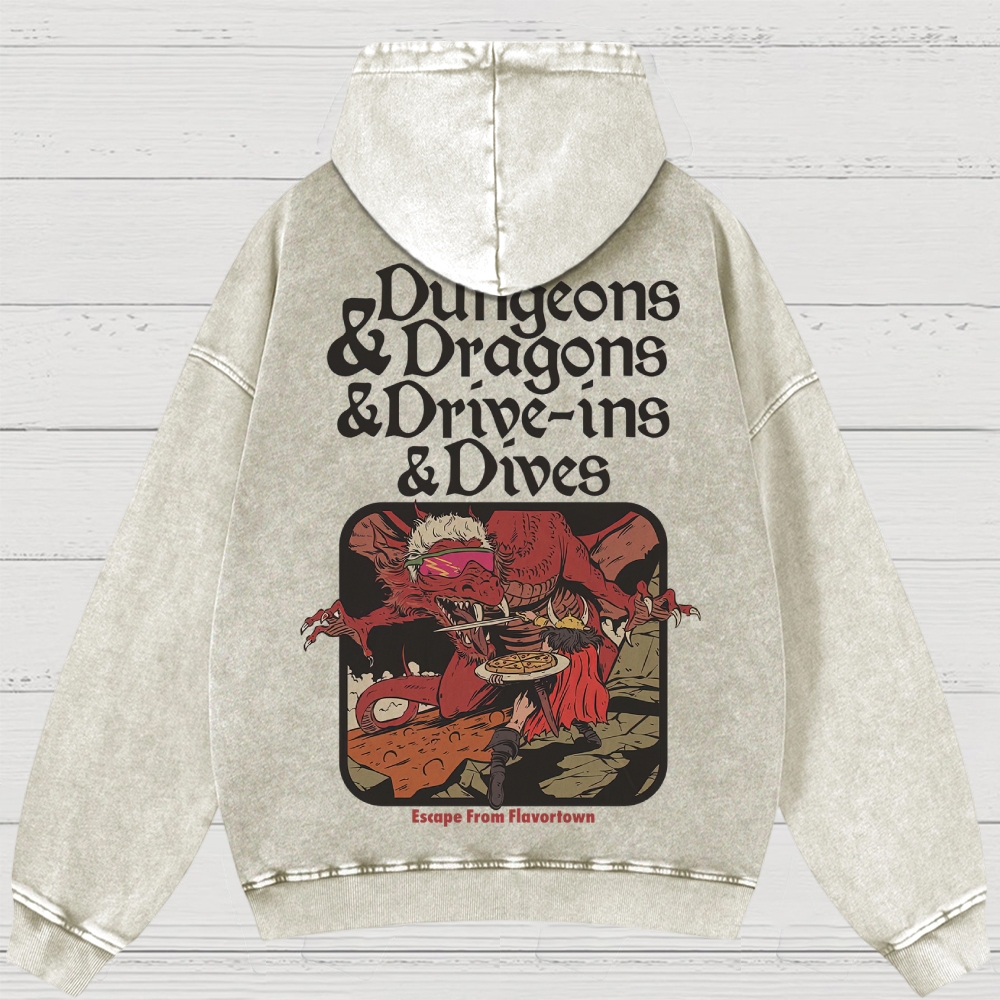 Monsters & Meals Washed Hoodies 