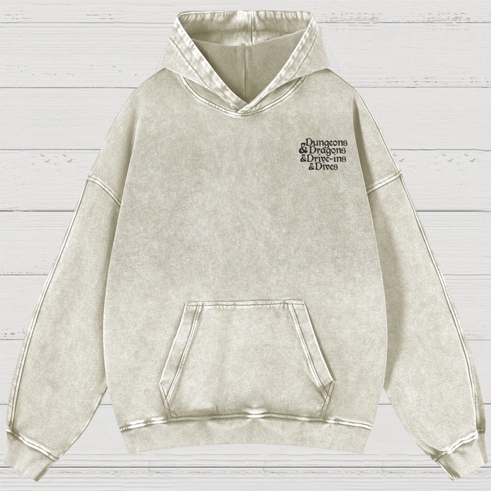 Monsters & Meals Washed Hoodies 