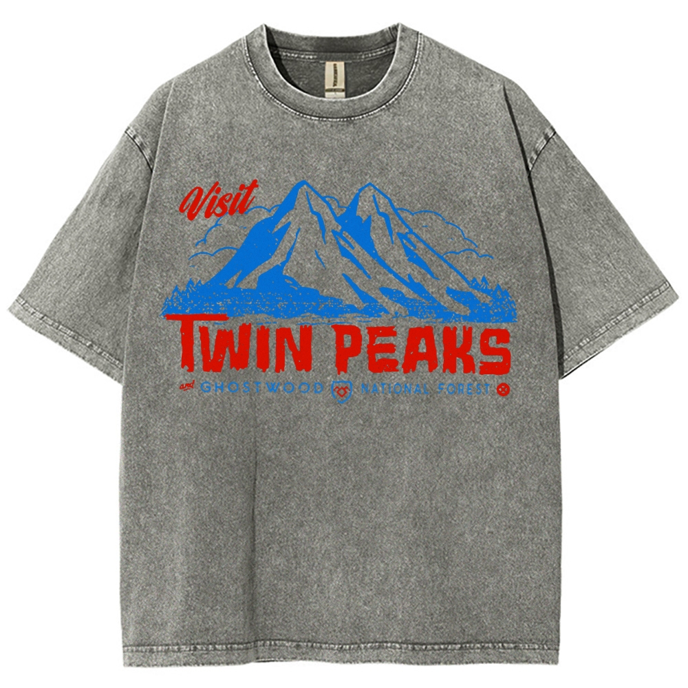 Retro Forest Fictional Nature Reserve Washed T-Shirt 