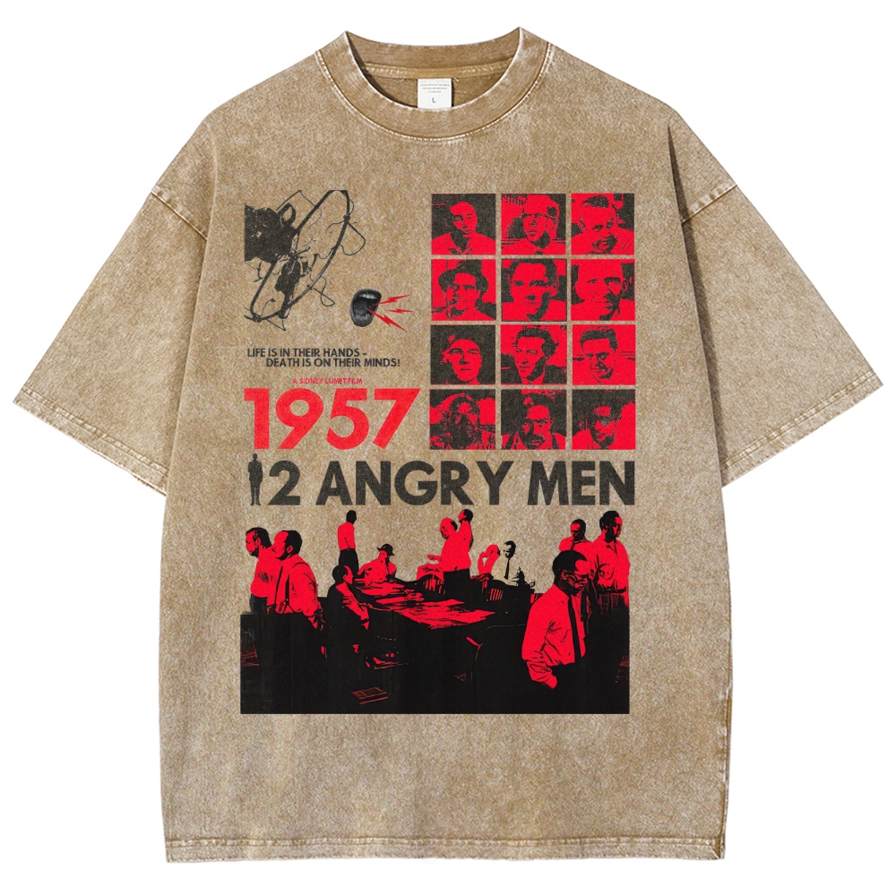 Western Noir Silhouette  Washed T-Shirt 