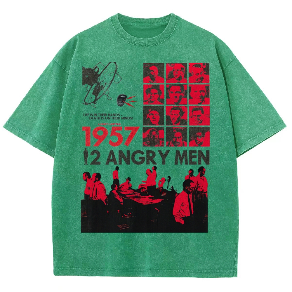 Western Noir Silhouette  Washed T-Shirt 