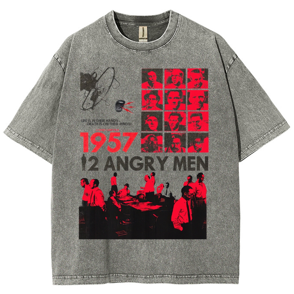 Western Noir Silhouette  Washed T-Shirt 