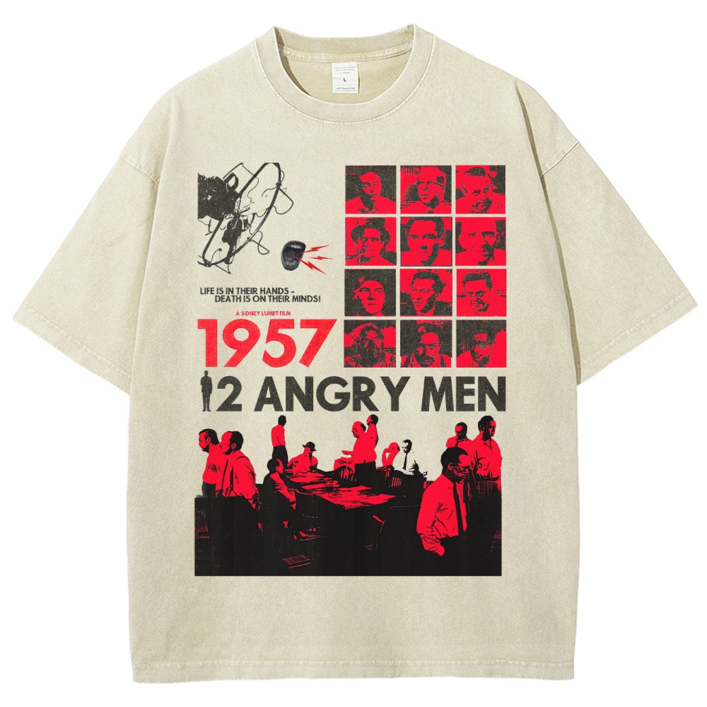 Western Noir Silhouette  Washed T-Shirt 