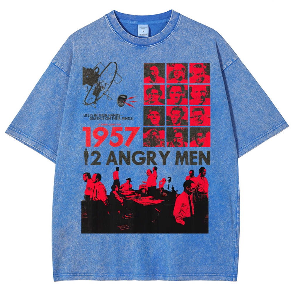 Western Noir Silhouette  Washed T-Shirt 