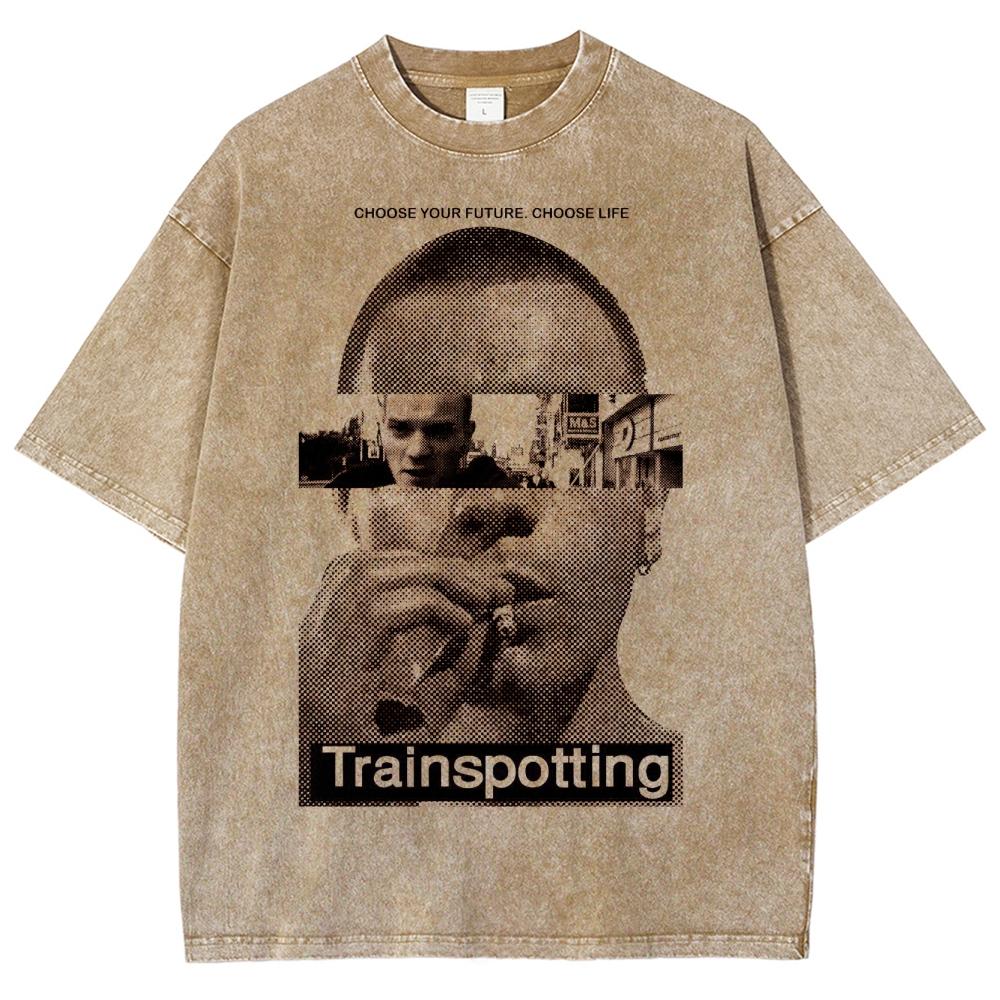 Retro Film Strip Washed T-Shirt 