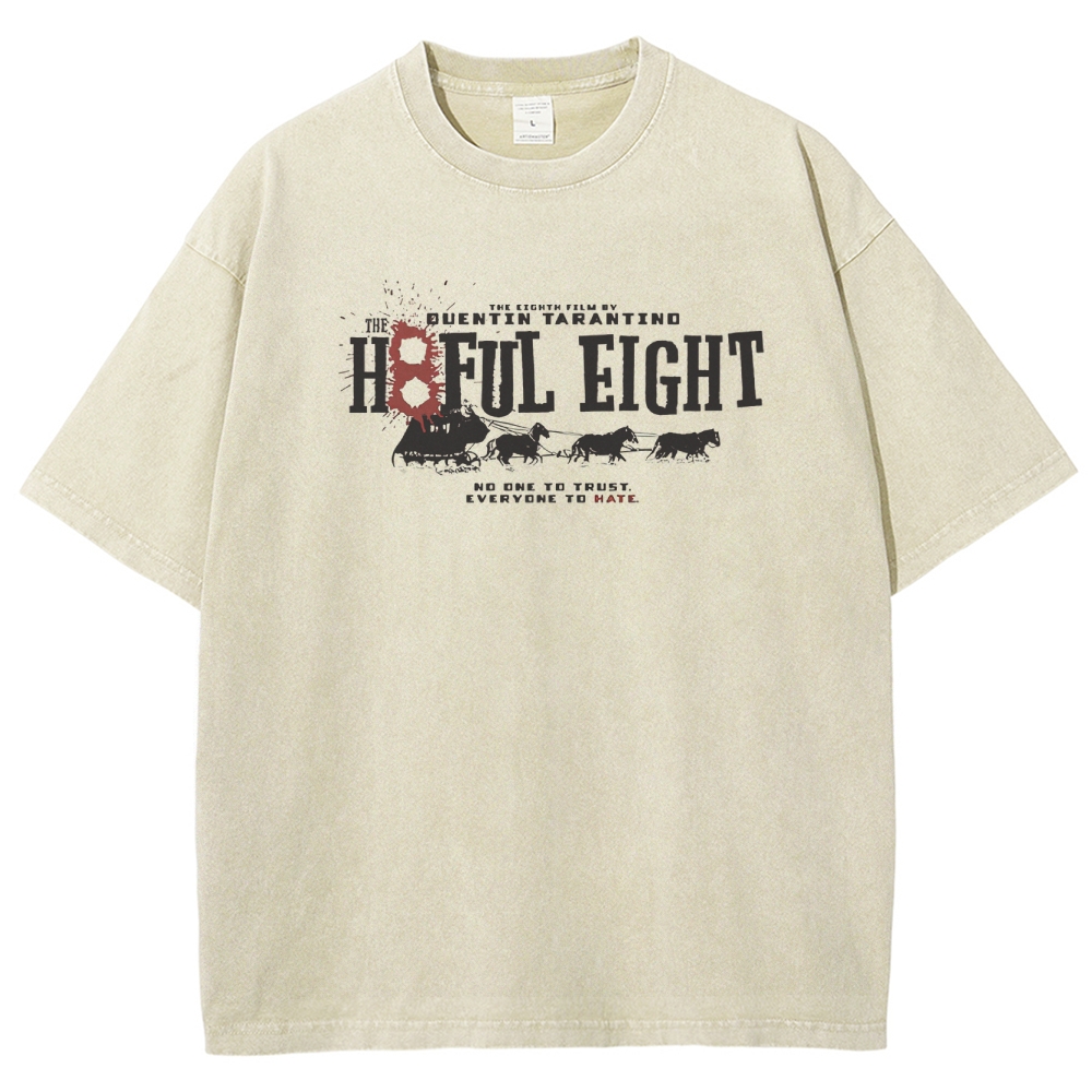 Western Crime Drama Character Graphic Retro Washed T-Shirt