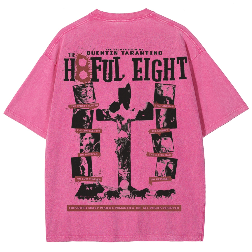 Western Crime Drama Character Graphic Retro Washed T-Shirt