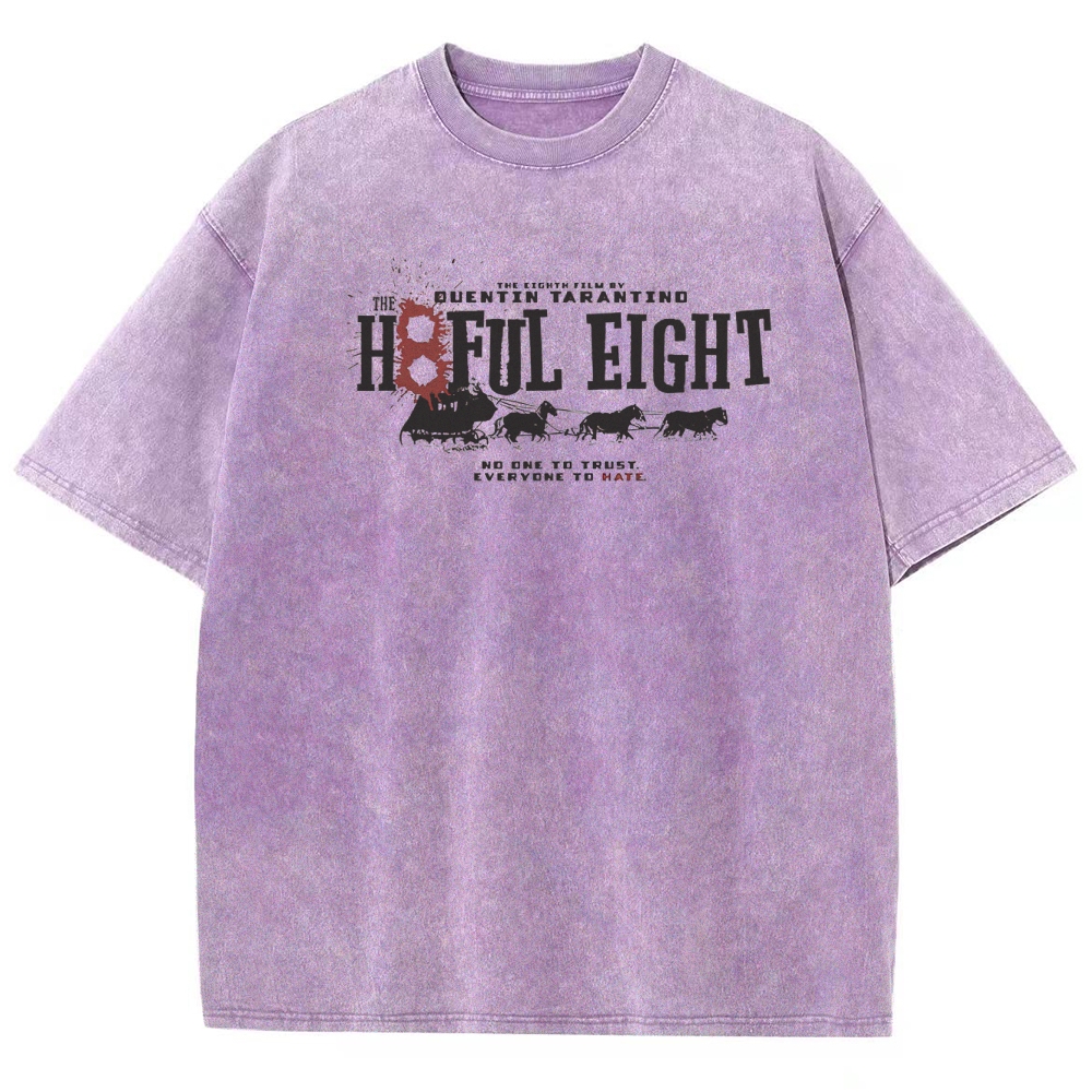 Western Crime Drama Character Graphic Retro Washed T-Shirt