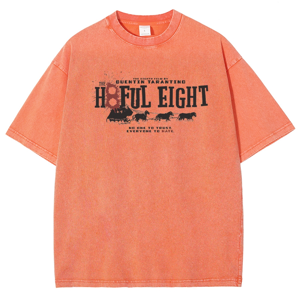 Western Crime Drama Character Graphic Retro Washed T-Shirt