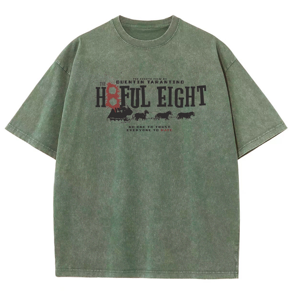 Western Crime Drama Character Graphic Retro Washed T-Shirt