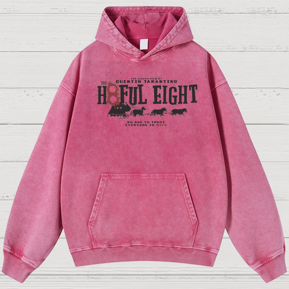 Western Crime Drama Character Graphic Retro Washed Hoodies