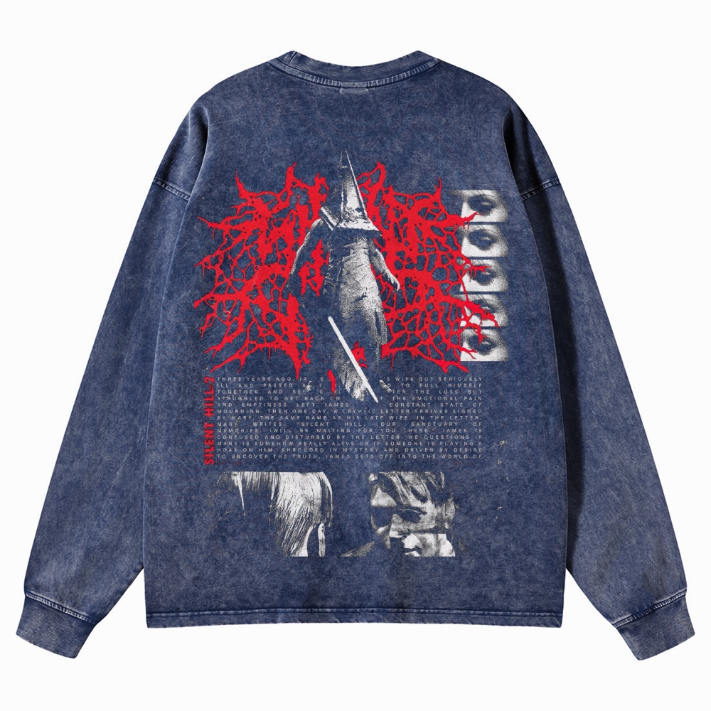 Restless Dream Washed Long-Sleeved T-Shirt 