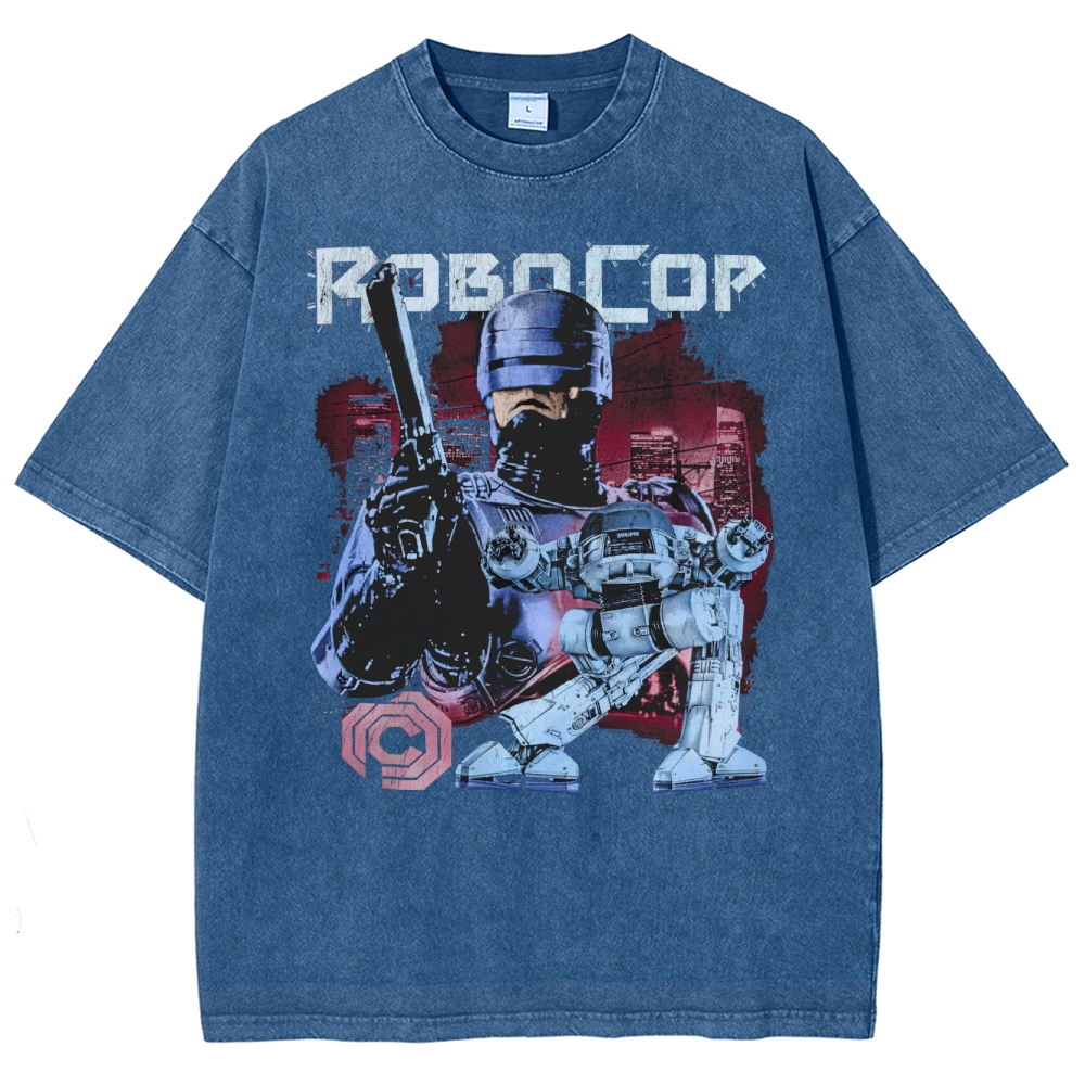 Dystopian Mech Warrior Washed T-Shirt 