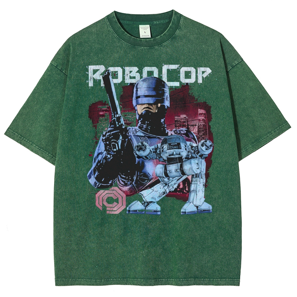 Dystopian Mech Warrior Washed T-Shirt 