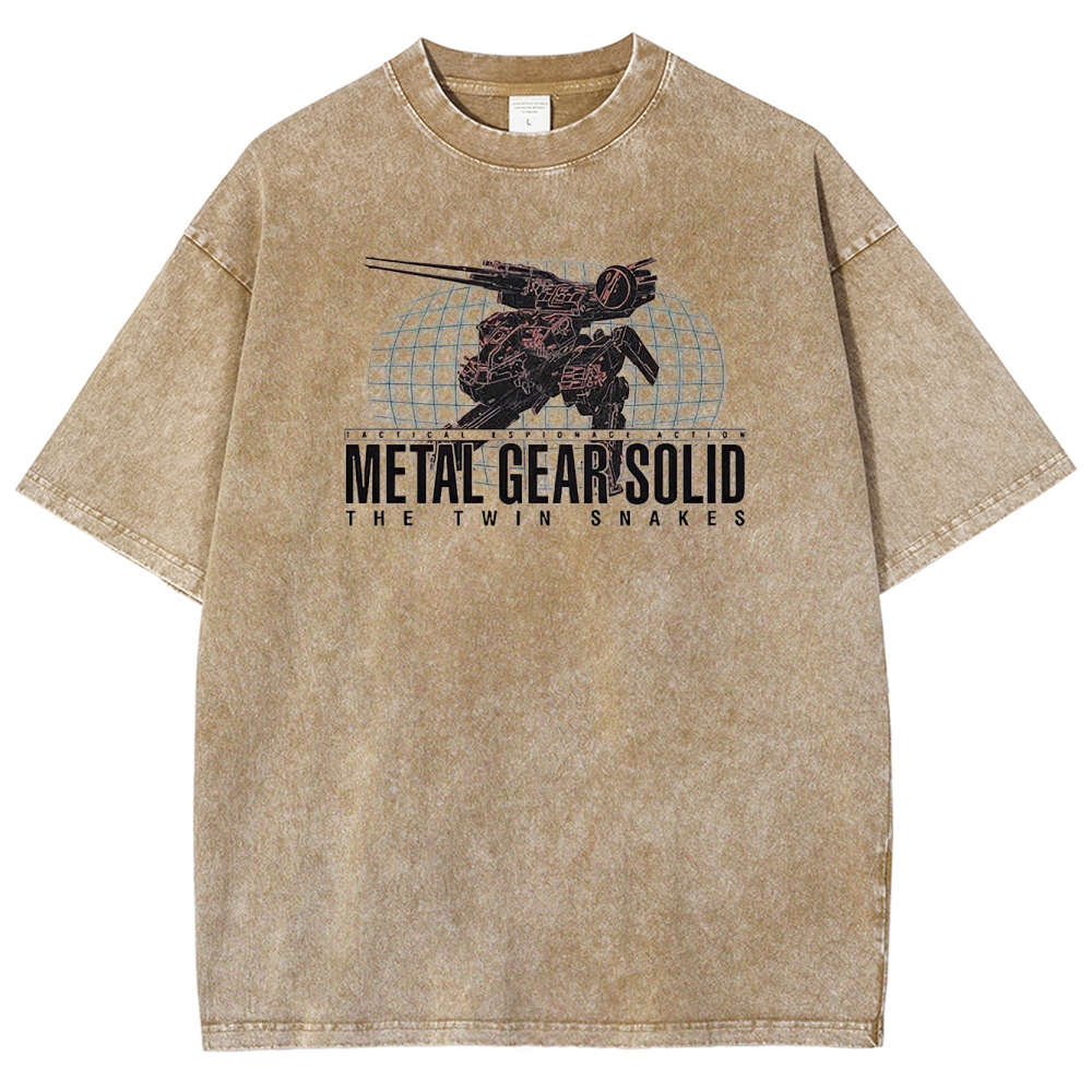 Tactical Espionage Action Mech Graphic Retro Washed T-Shirt
