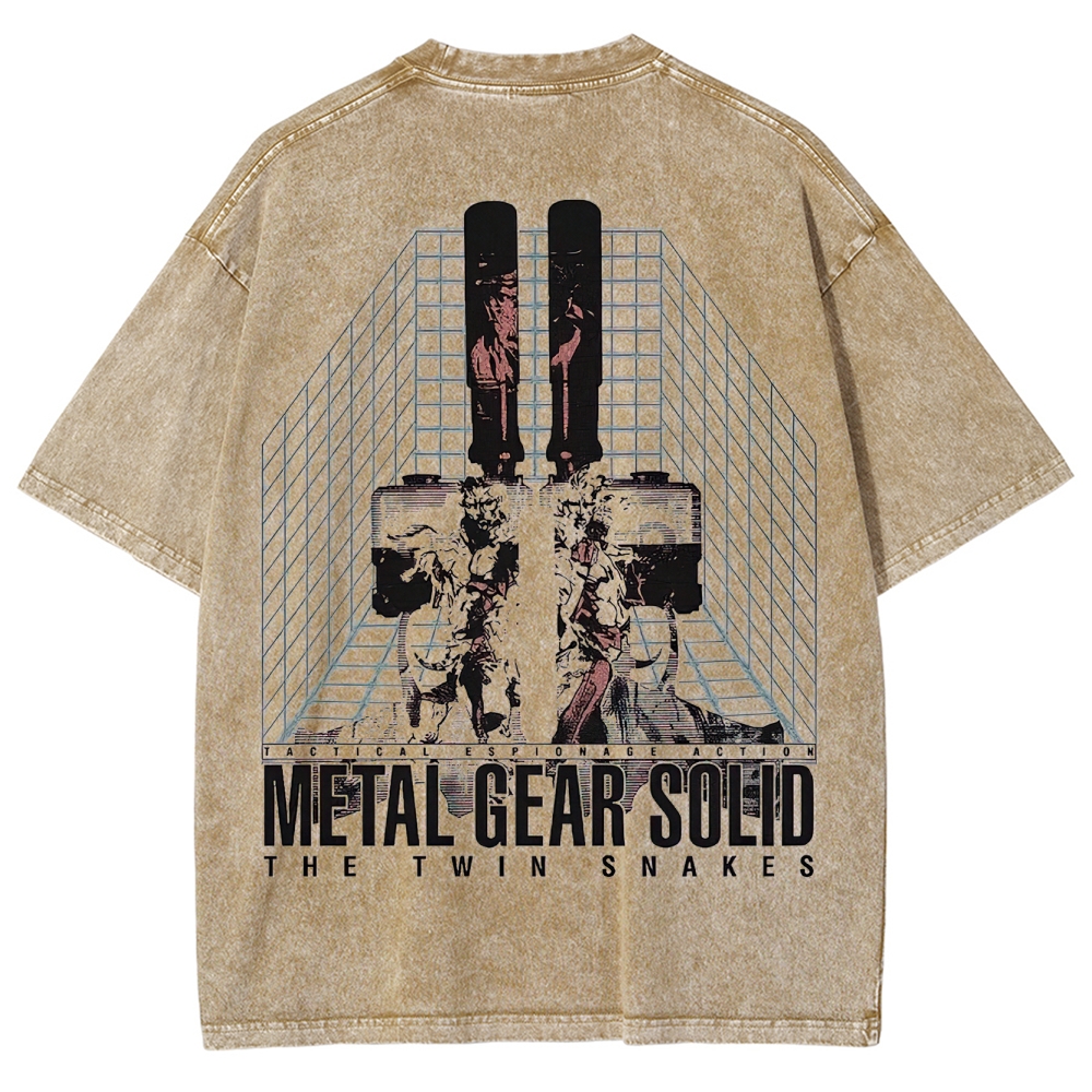 Tactical Espionage Action Mech Graphic Retro Washed T-Shirt