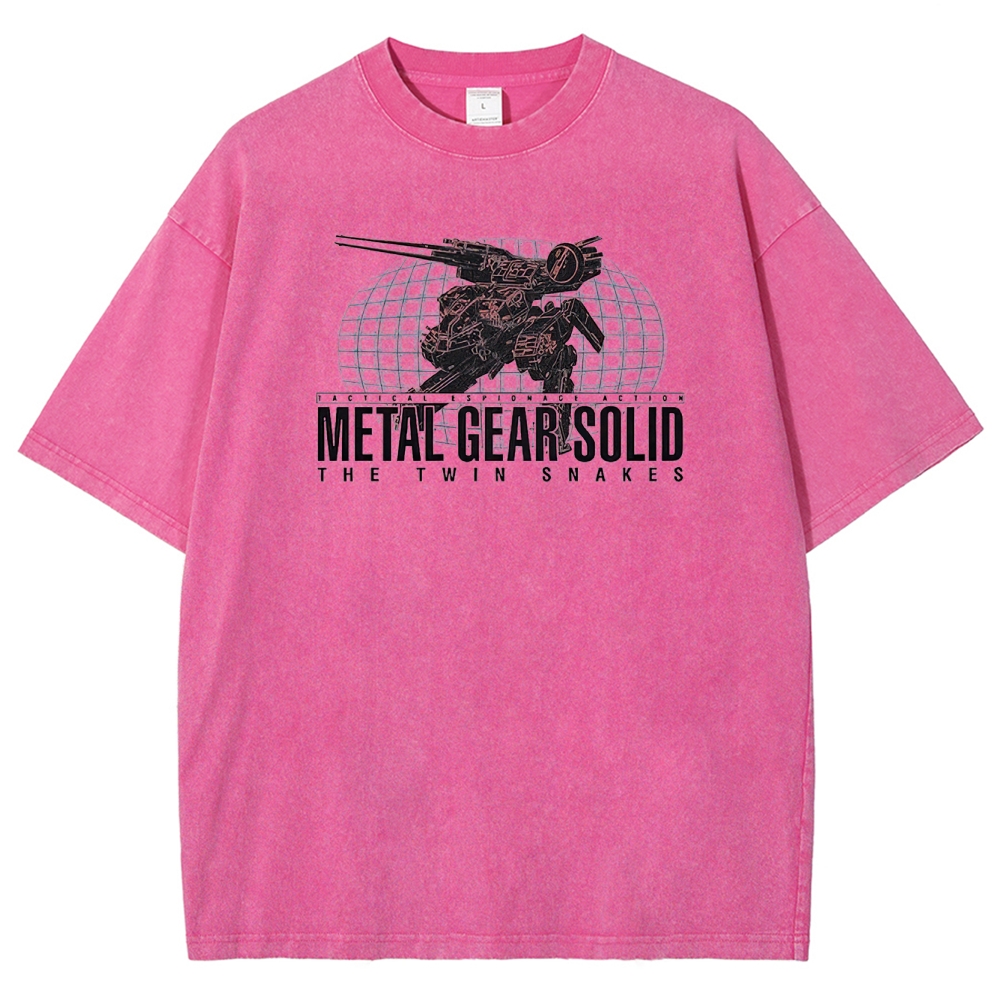 Tactical Espionage Action Mech Graphic Retro Washed T-Shirt