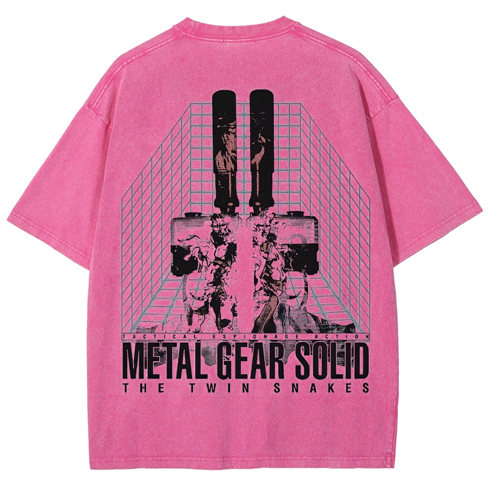 Tactical Espionage Action Mech Graphic Retro Washed T-Shirt