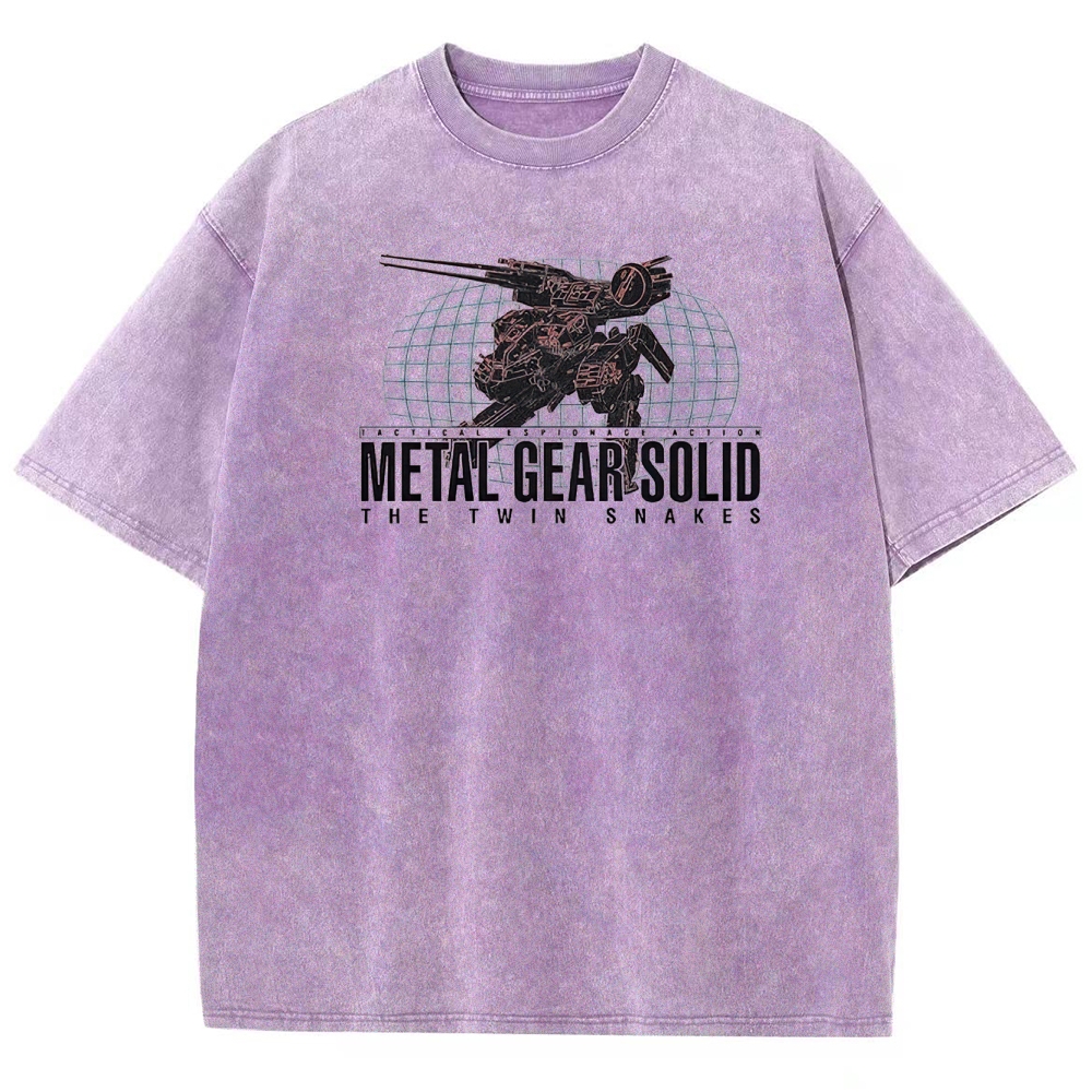 Tactical Espionage Action Mech Graphic Retro Washed T-Shirt