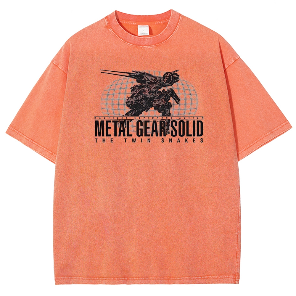 Tactical Espionage Action Mech Graphic Retro Washed T-Shirt