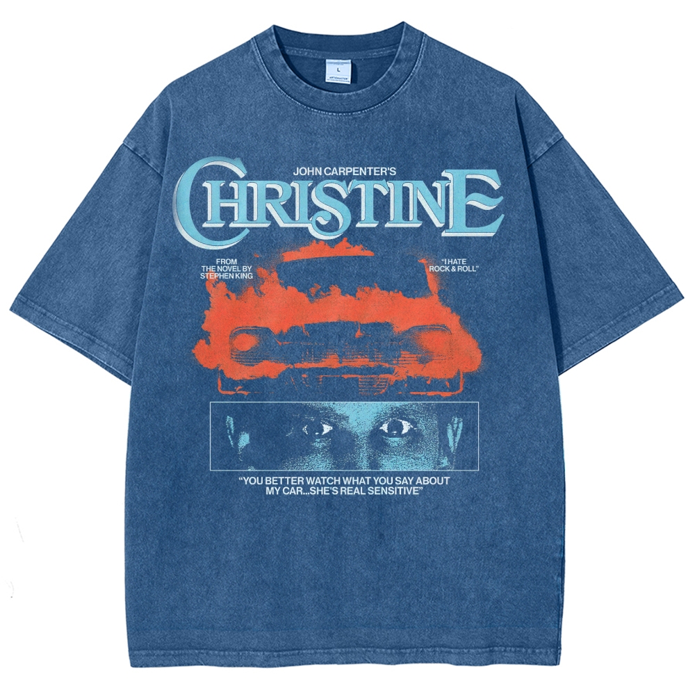 Flaming Ride & Haunted Eyes Washed T-Shirt