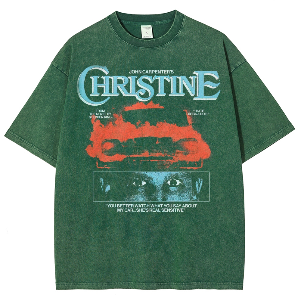 Flaming Ride & Haunted Eyes Washed T-Shirt