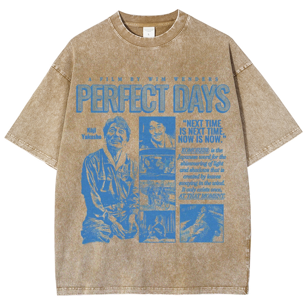 Slice-of-Life Drama Character Graphic Retro Washed T-Shirt