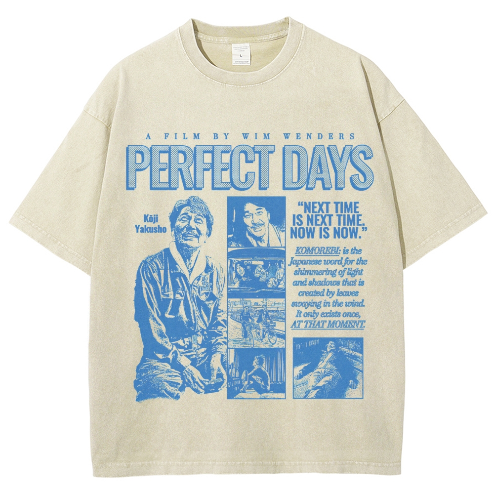 Slice-of-Life Drama Character Graphic Retro Washed T-Shirt