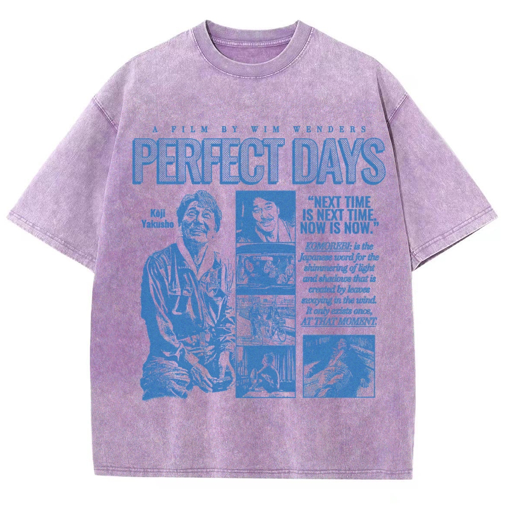 Slice-of-Life Drama Character Graphic Retro Washed T-Shirt