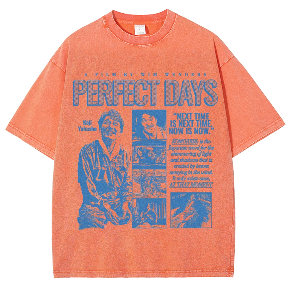 Slice-of-Life Drama Character Graphic Retro Washed T-Shirt