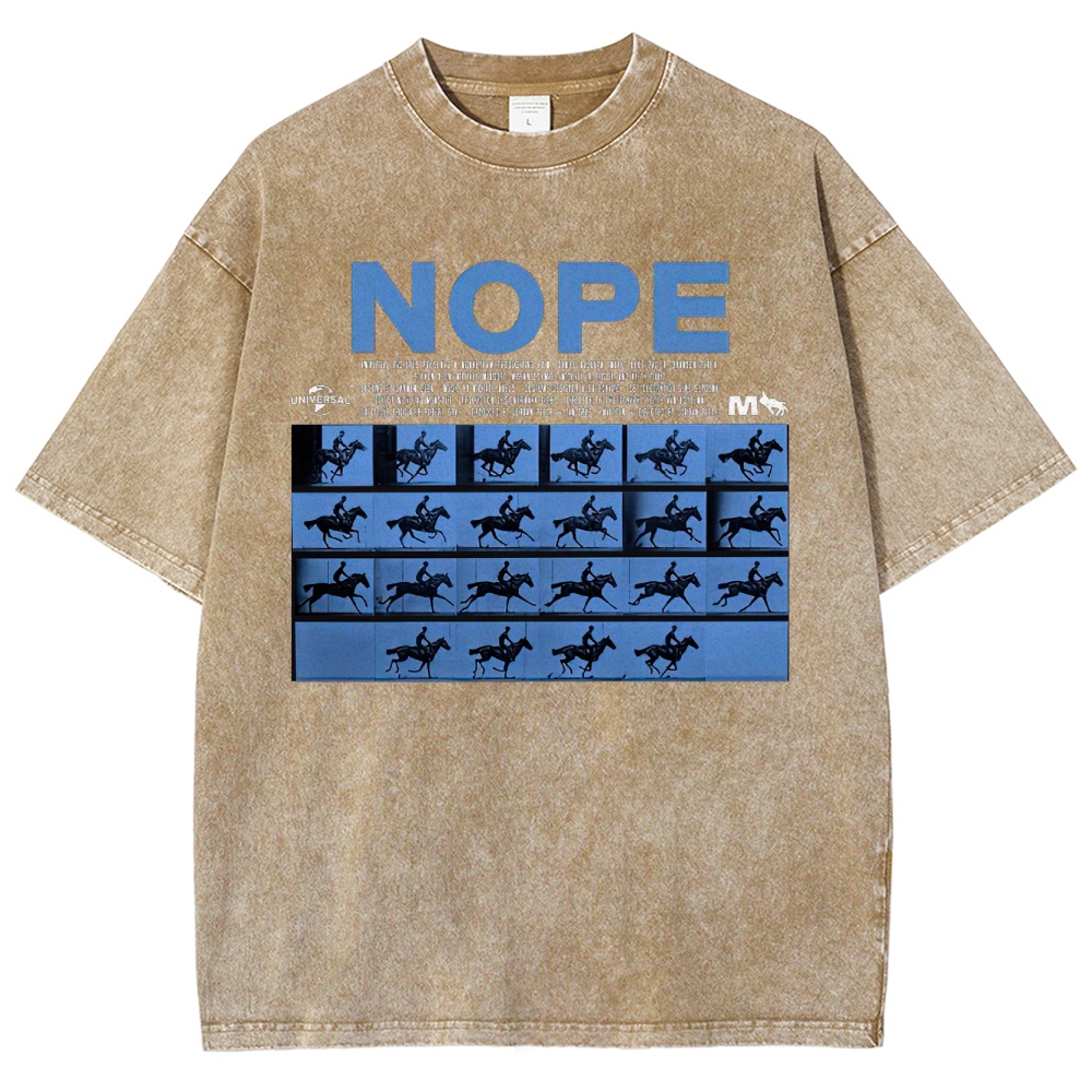 Sci-Fi Horror Western Graphic Retro Washed T-Shirt