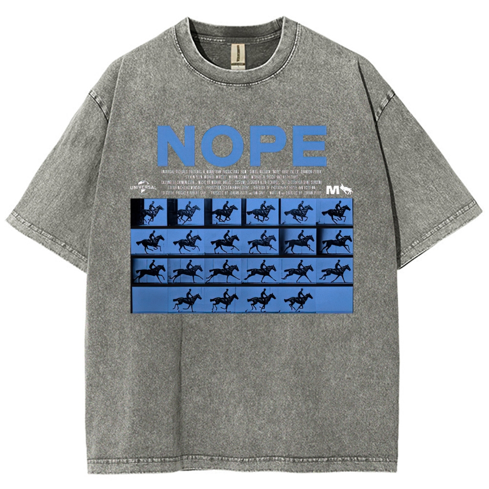 Sci-Fi Horror Western Graphic Retro Washed T-Shirt