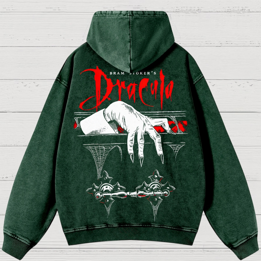 Gothic Horror Washed Hoodies 