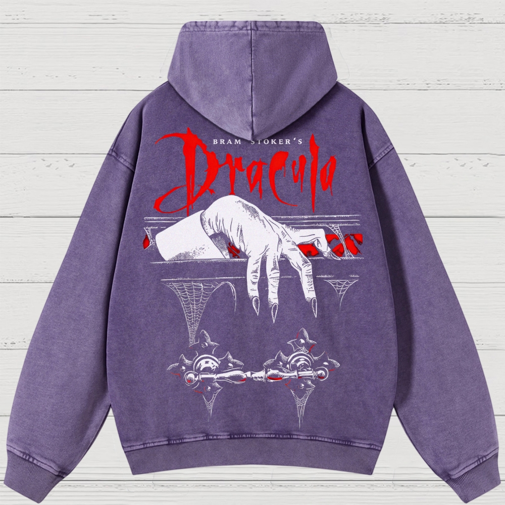Gothic Horror Washed Hoodies 