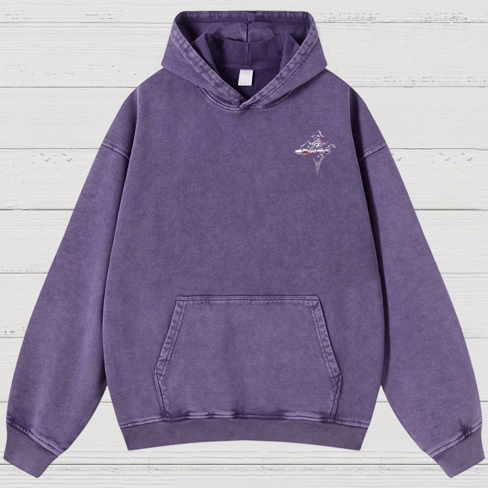 Gothic Horror Washed Hoodies 