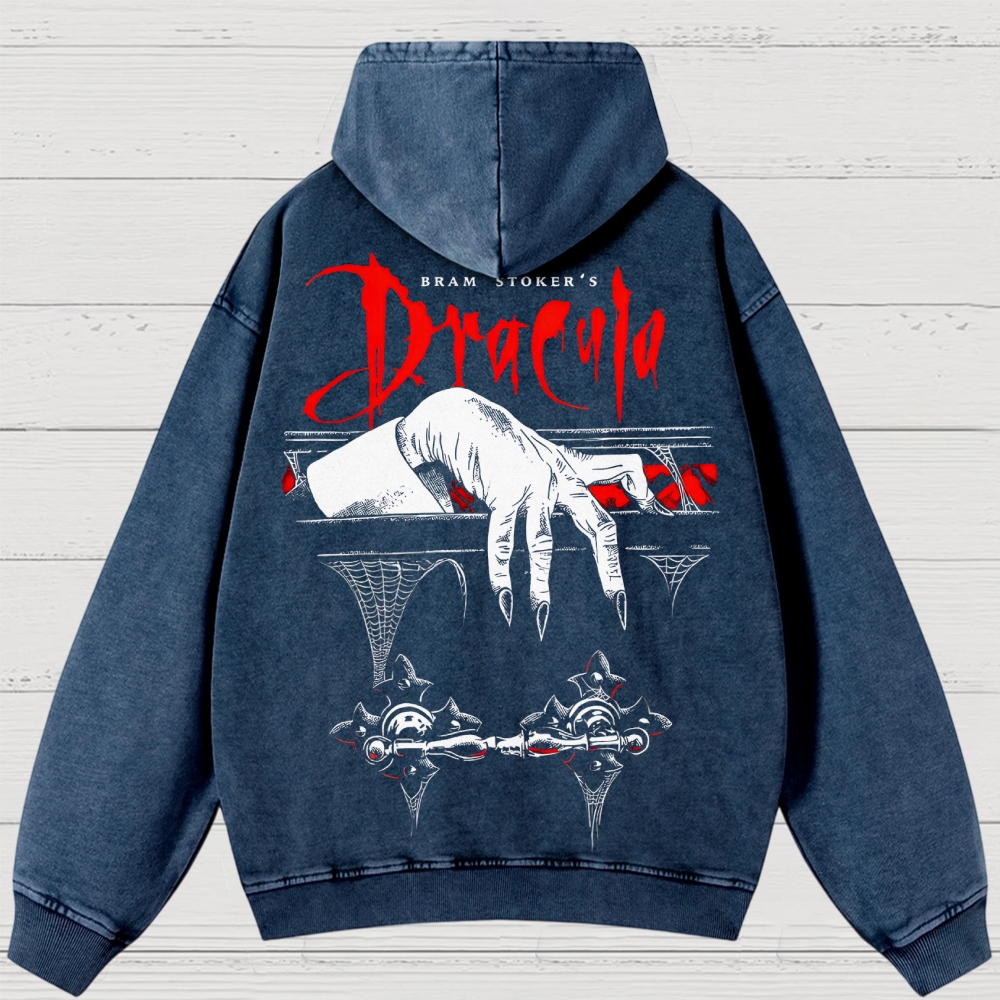 Gothic Horror Washed Hoodies 
