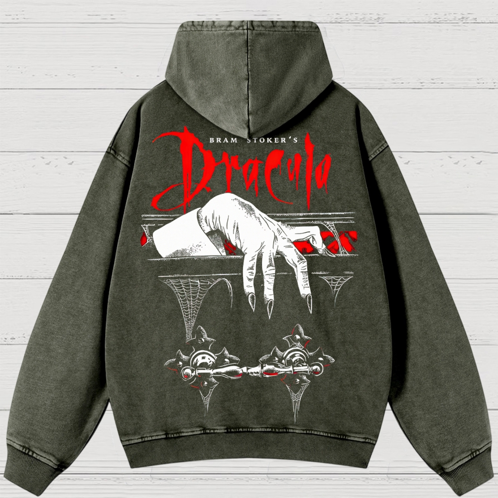 Gothic Horror Washed Hoodies 