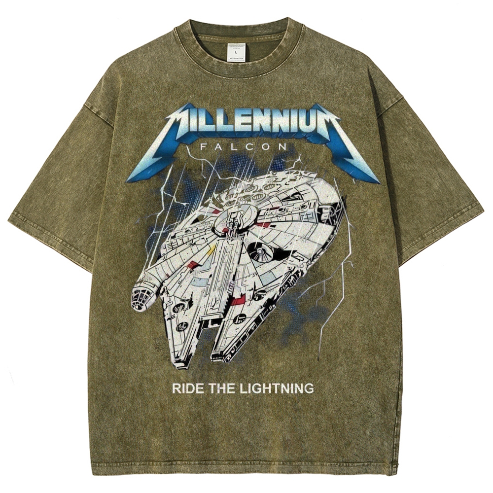 Sci-Fi Galactic Thunder Washed T-Shirt 