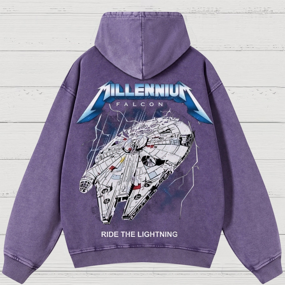 Sci-Fi Galactic Thunder Washed Hoodies