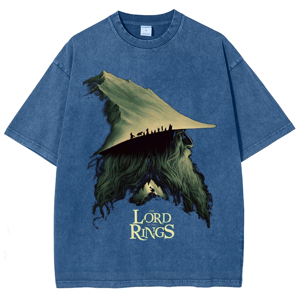 Epic Fantasy Wizard & Journey Graphic Retro Washed T-Shirt