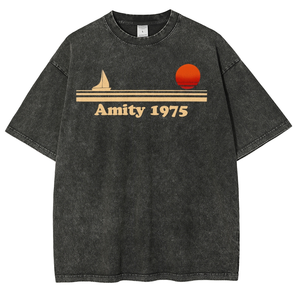 Amity 1975 Retro Coastal Washed T-Shirt 