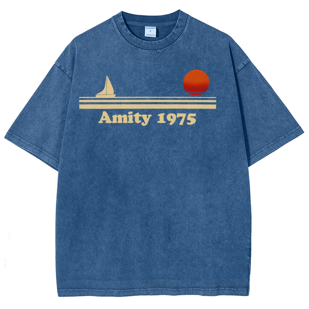 Amity 1975 Retro Coastal Washed T-Shirt 