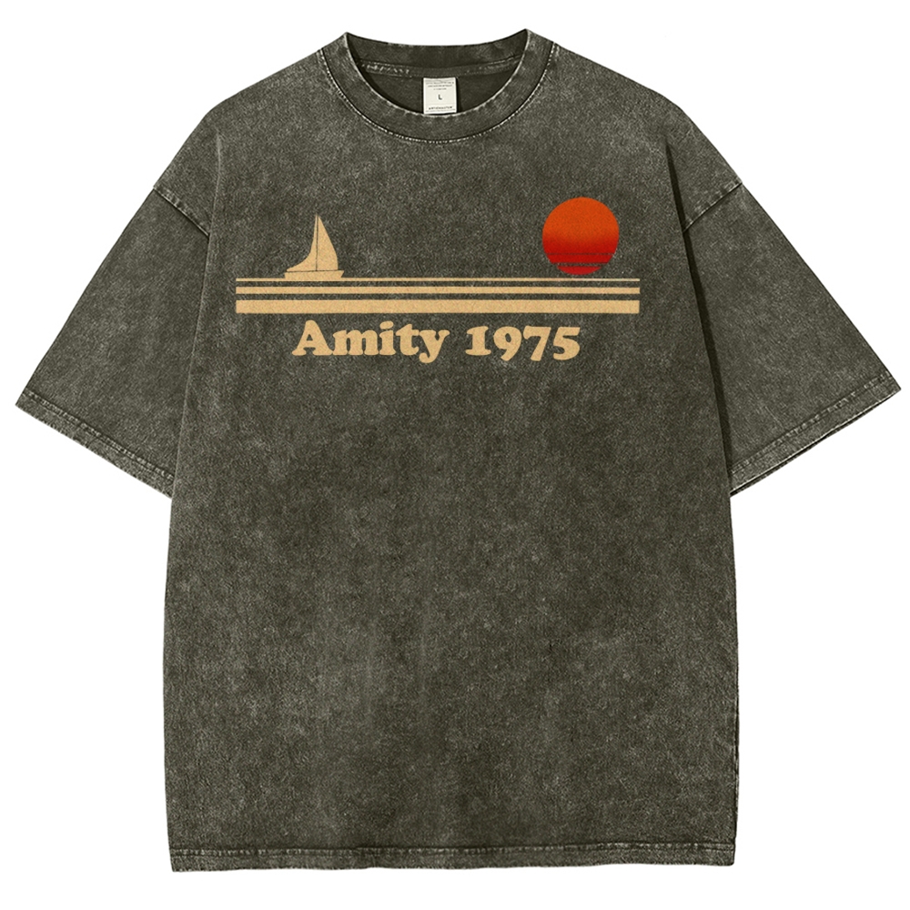 Amity 1975 Retro Coastal Washed T-Shirt 