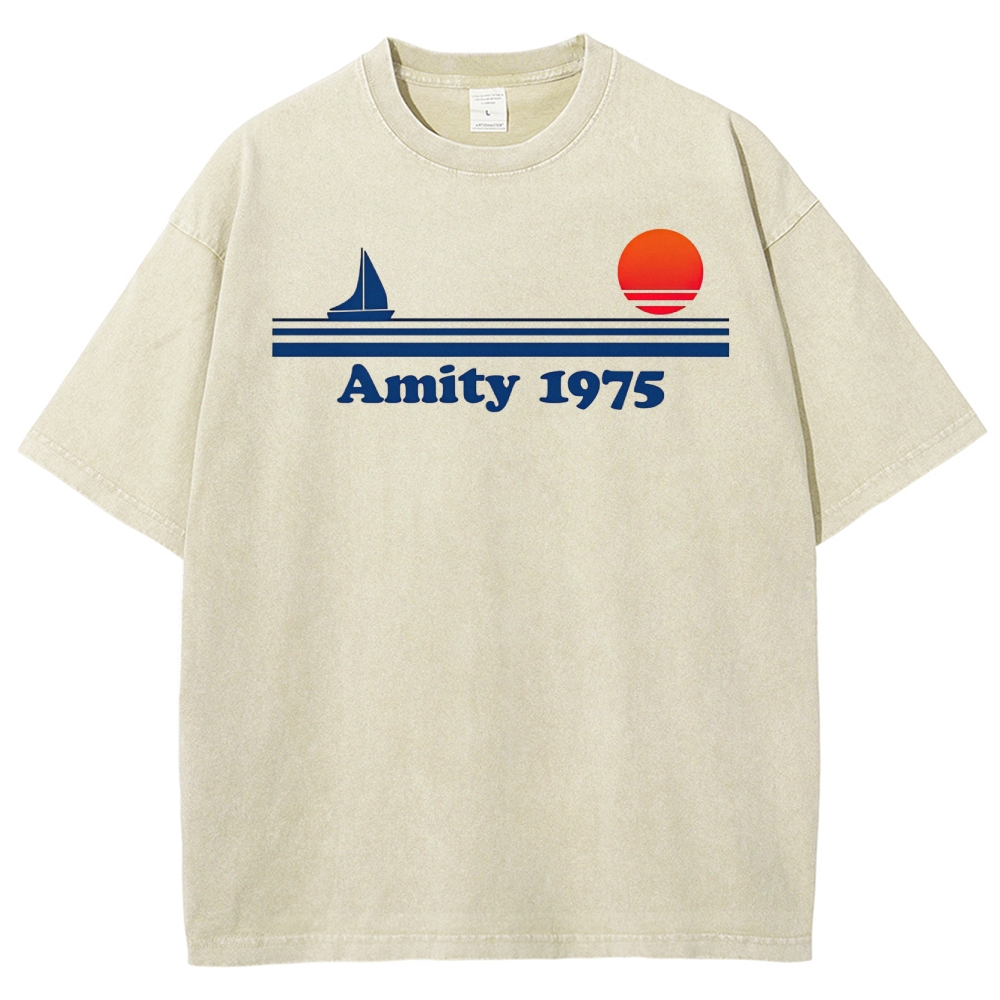 Amity 1975 Retro Coastal Washed T-Shirt 