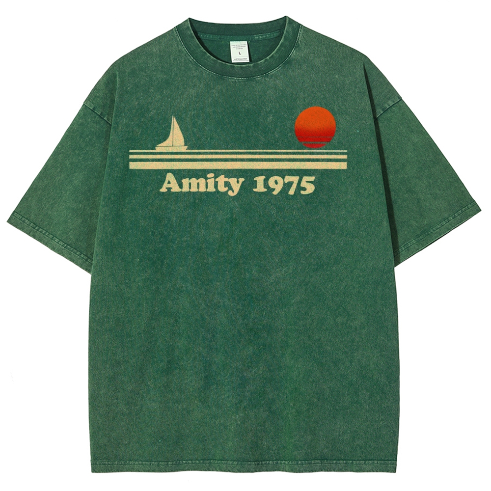 Amity 1975 Retro Coastal Washed T-Shirt 
