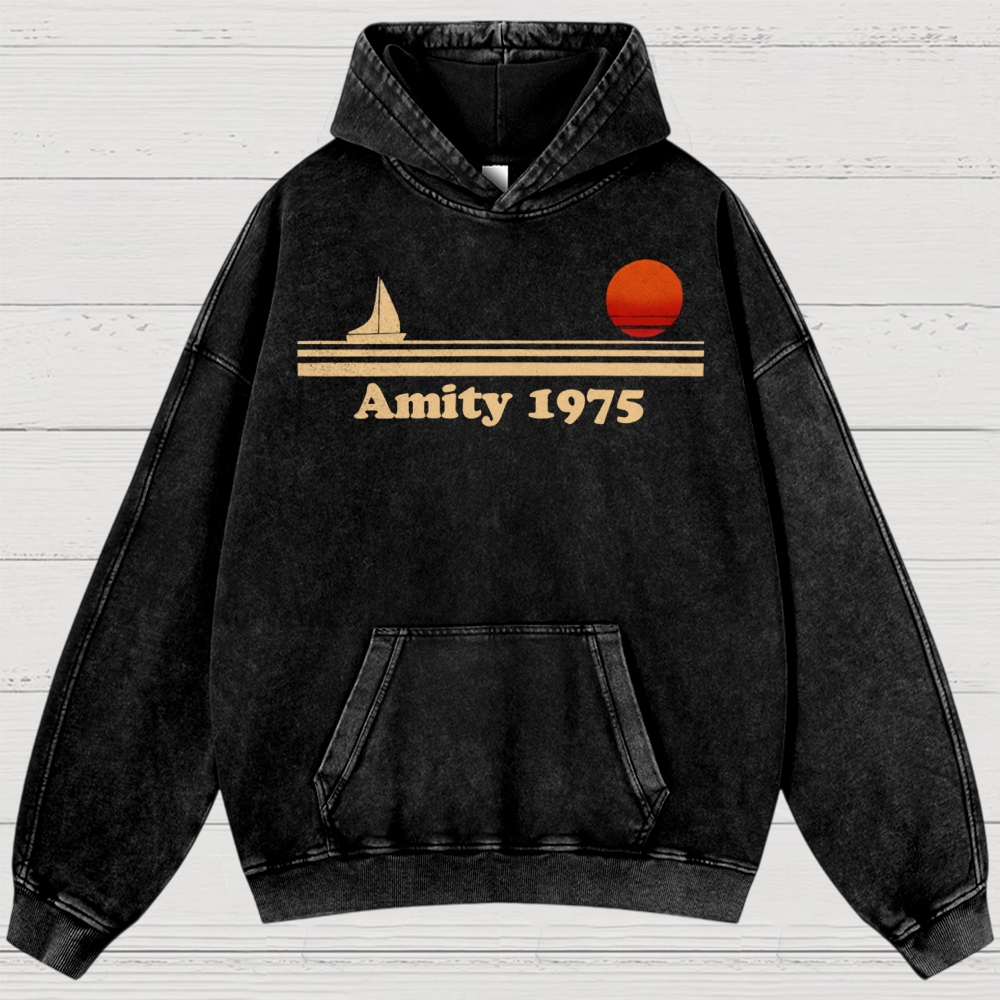 Amity 1975 Retro Coastal Washed Hoodies