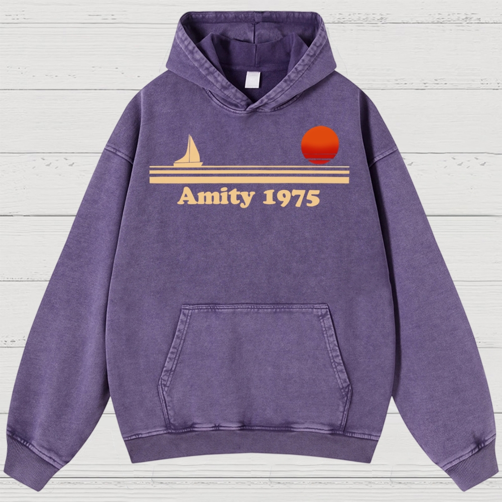 Amity 1975 Retro Coastal Washed Hoodies